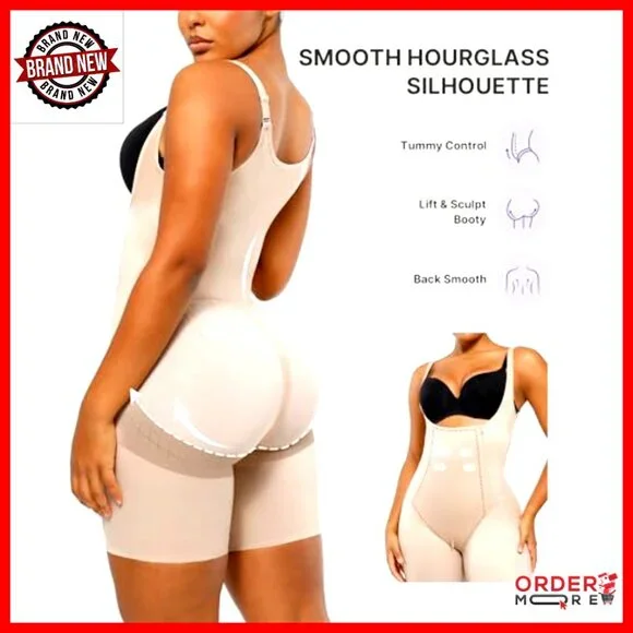 Open Bust Bodysuit Shapewear Tummy Control Butt Lifting Compression Garment